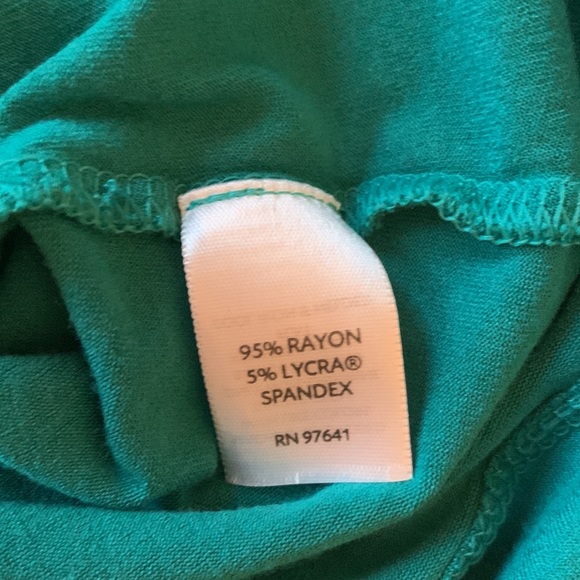 J.Jill Tunic Long Sleeve Top ; Wearever Collection. Petite Medium. Greenish teal - Picture 6 of 7